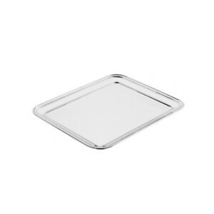 Vassoio 48x37 cm. rettangolare acciaio inox