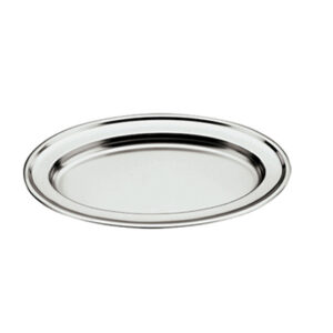 Vassoio 60x39 cm. ovale acciaio inox