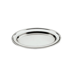 Vassoio 53x35 cm. ovale acciaio inox