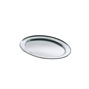 Vassoio 40x36 ovale acciaio 18/C